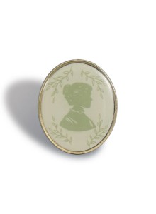 Емайлирана значка - Джейн Остин, Силует